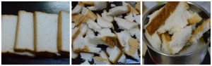 Making bread crumbs steps1-3