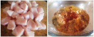 Chicken tikka preparation steps 1&2