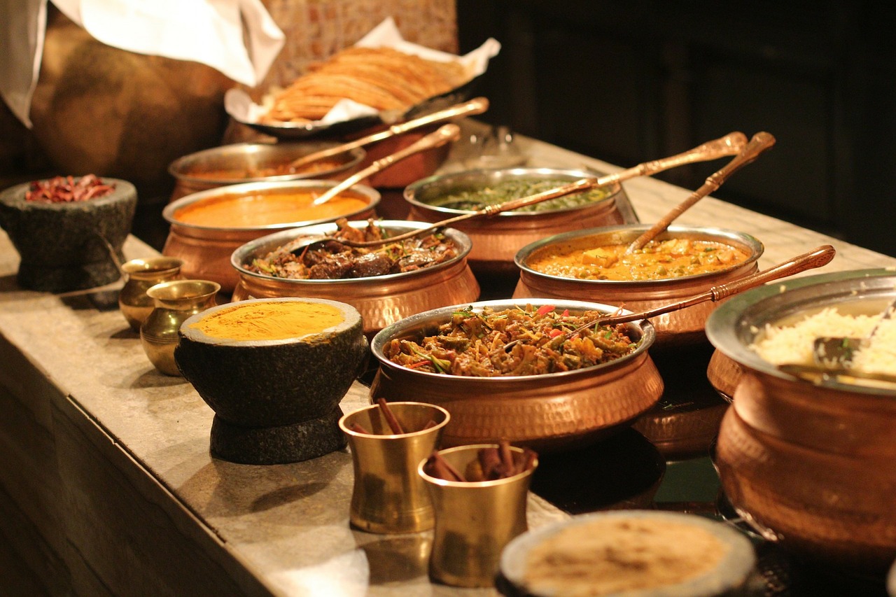 Indian Buffet Food 