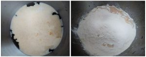 Eggless dinner roll preparation steps 1&2