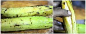 Banana chips preparation steps 1&2