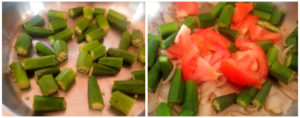 Vendakkai sambar steps 5&6