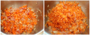 Lebanese lentil soup preparation steps 3&4