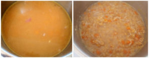 Lebanese lentil soup preparation steps 5&6