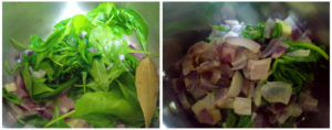 Corn Palak soup preparation steps 3&4