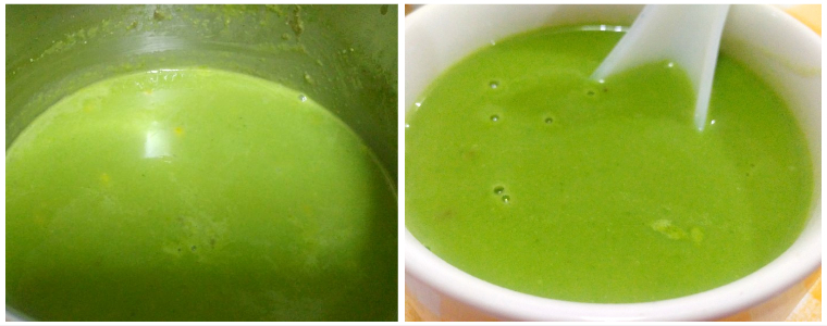 Corn palak soup preparation steps 7&8