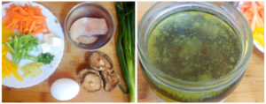 Hot and sour chicken soup preparation steps1&2