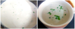 Cream of mushroom soup preparation steps 13 &14