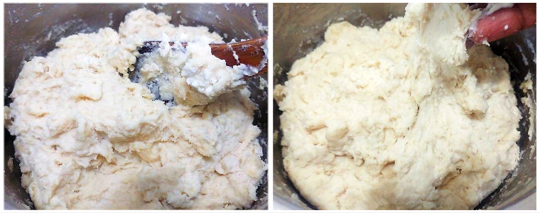 Eggless no knead burger bun prep steps 3&4