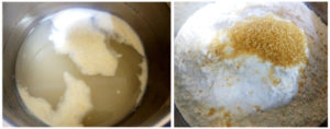 No knead bread preparation steps 1&2