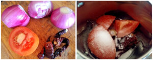 Onion chutney prep steps 1&2