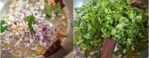 Murungai keerai poriyal prep step 3
