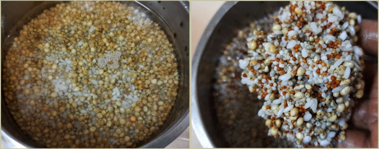 Multigrain idli prep step 1