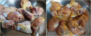 Chicken curry for idli prep step1