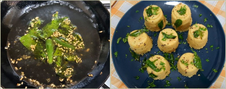 Khaman dhokla prep step 7