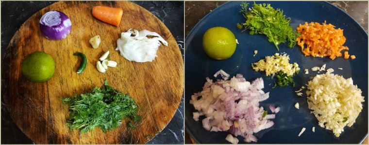 Lemon coriander soup prep step 1