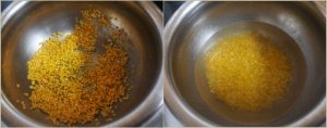 Rava pongal prep step 1